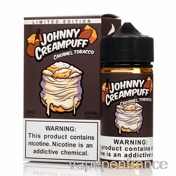 Tabac Caramel - Johnny Creampuff - Stylo Vape 100 Ml 6 Mg